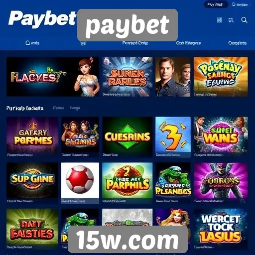 Análise da variedade de jogos disponíveis no Paybet